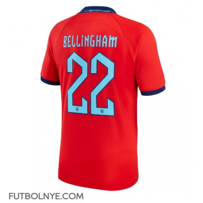 Camiseta Inglaterra Jude Bellingham #22 Visitante Equipación Mundial 2022 manga corta